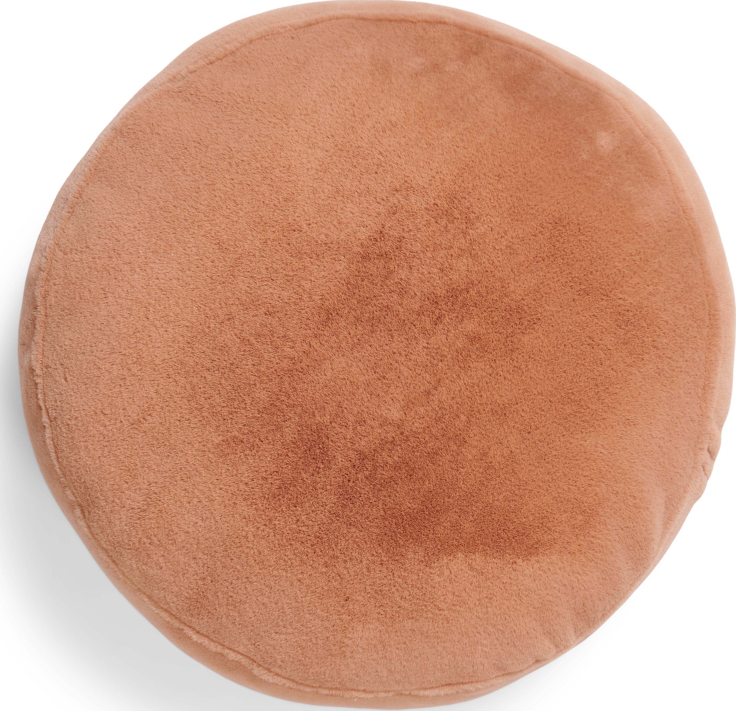 Poduszka dekoracyjna Mads Furry okrągła 45 cm ceglasta