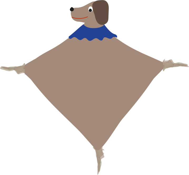 Kocyk przytulanka OYOY Hunsi Dog 40 x 40 cm