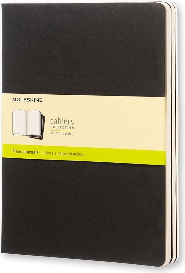 Zeszyty gładkie Moleskine Cahier Journals XL czarne 3 szt.