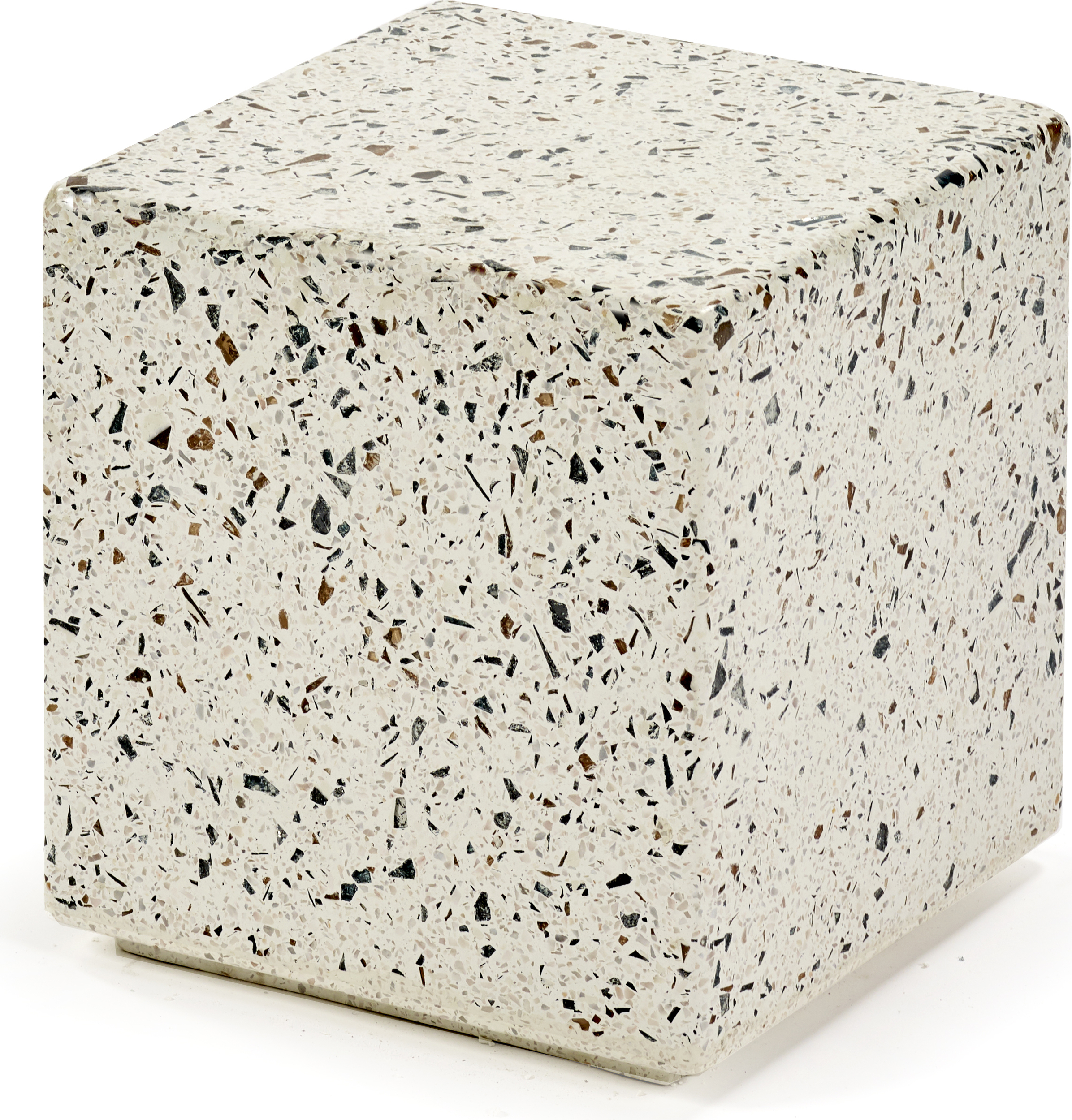 Stolik boczny Pawn Terrazzo 30 x 30 cm