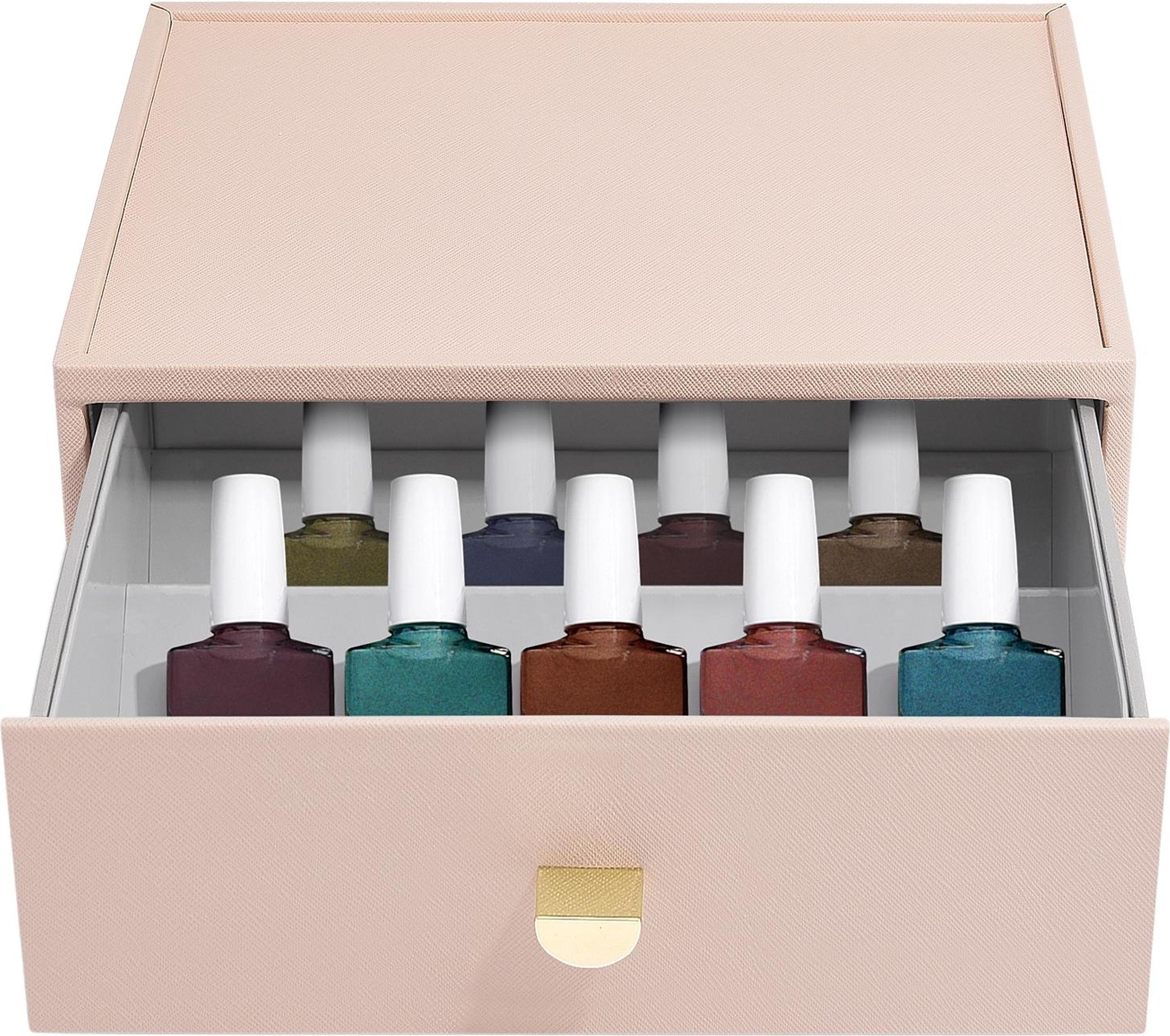 Organizer na lakiery do paznokci Stackers classic różowy z szufladą