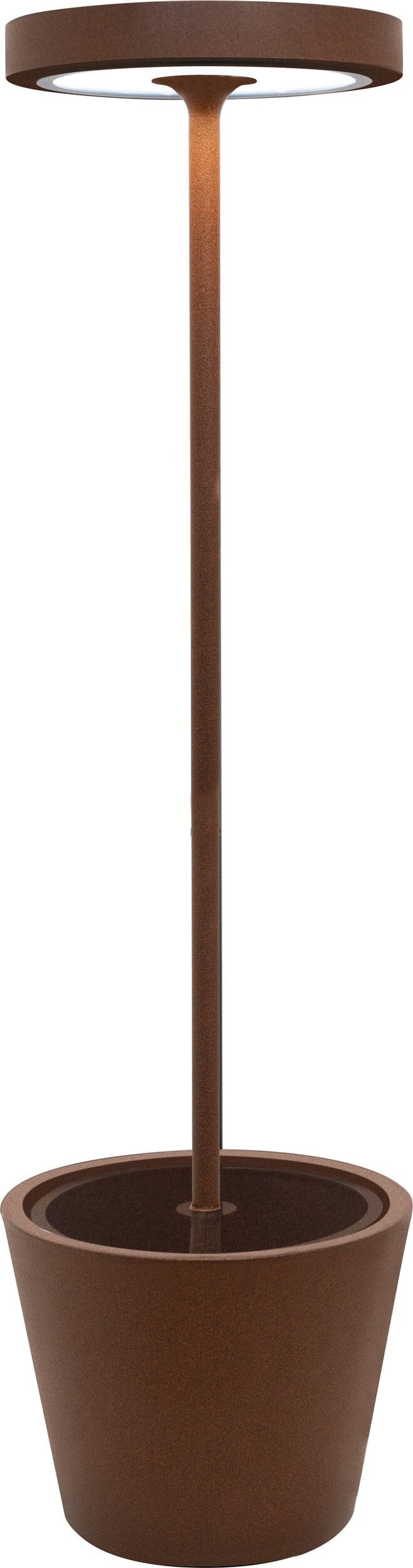 Lampa solarna Poldina Reverso brązowa z pojemnikiem