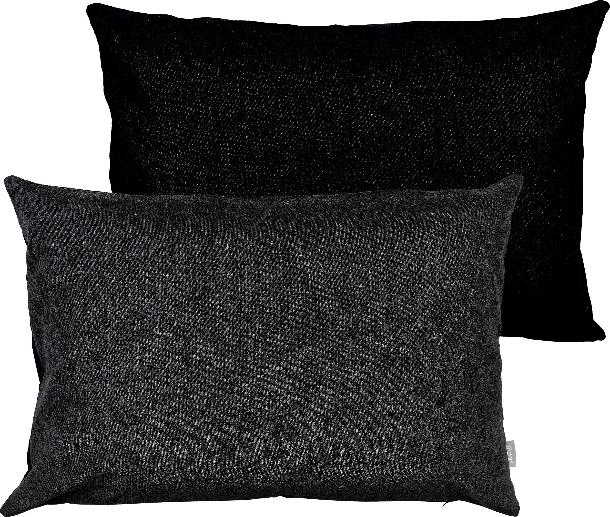 Poszewka dekoracyjna Washed Chenille 40 x 60 cm czarno-szara