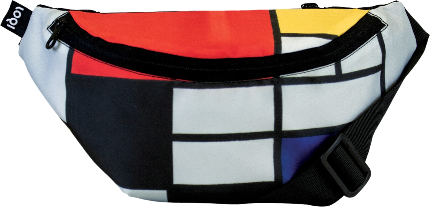 Saszetka LOQI Museum Piet Mondrian Composition with Red, Yellow, Blue and Black z recyklingu