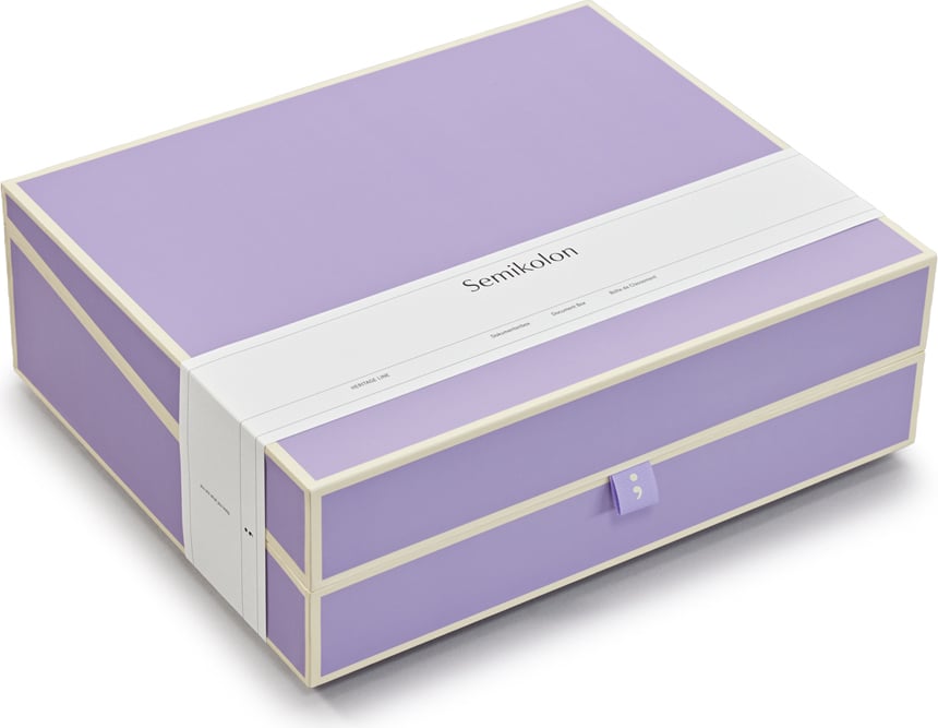 Pudełko na dokumenty Die Kante liliowe