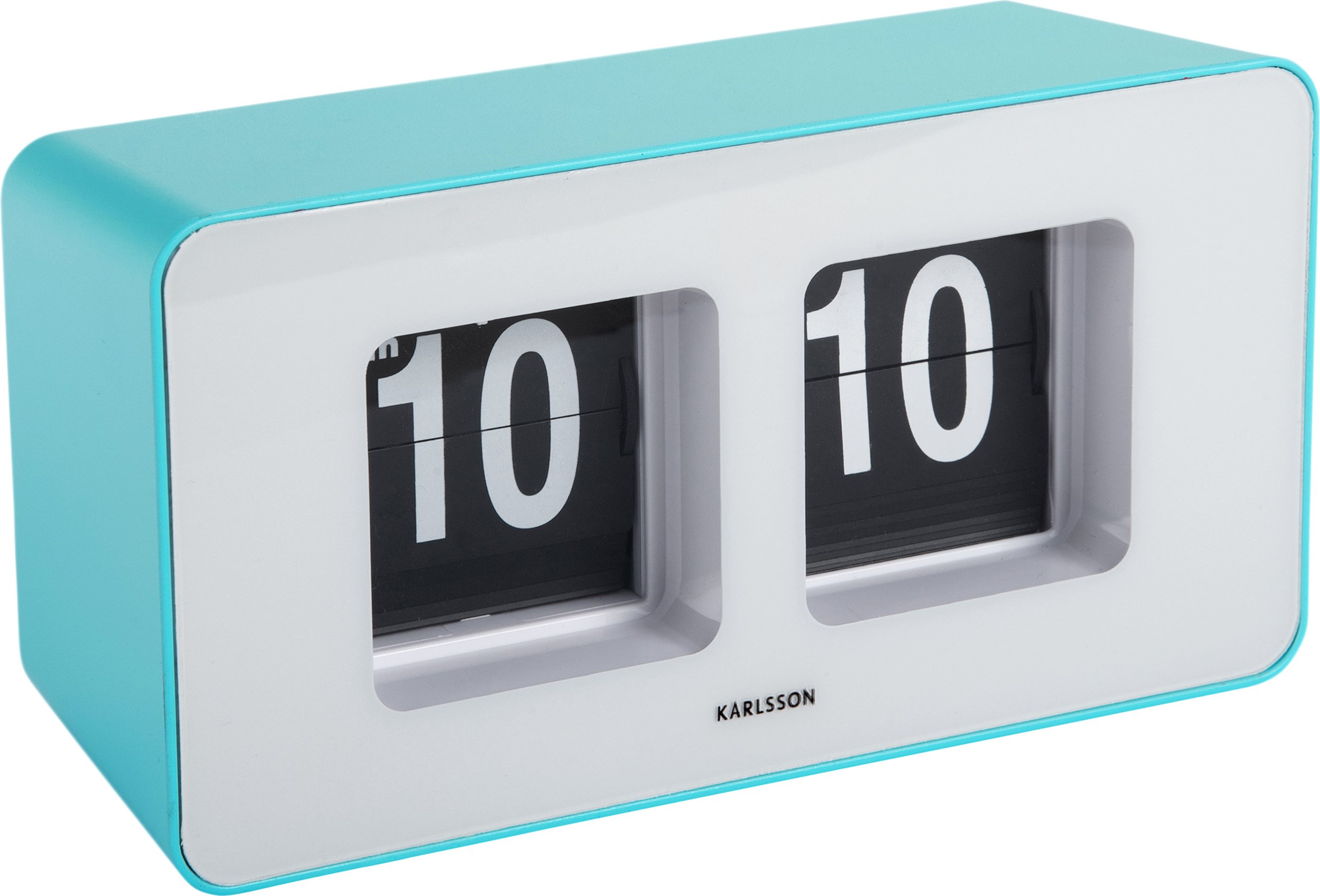 Zegar ścienny lub stołowy Funky Flip turkusowy