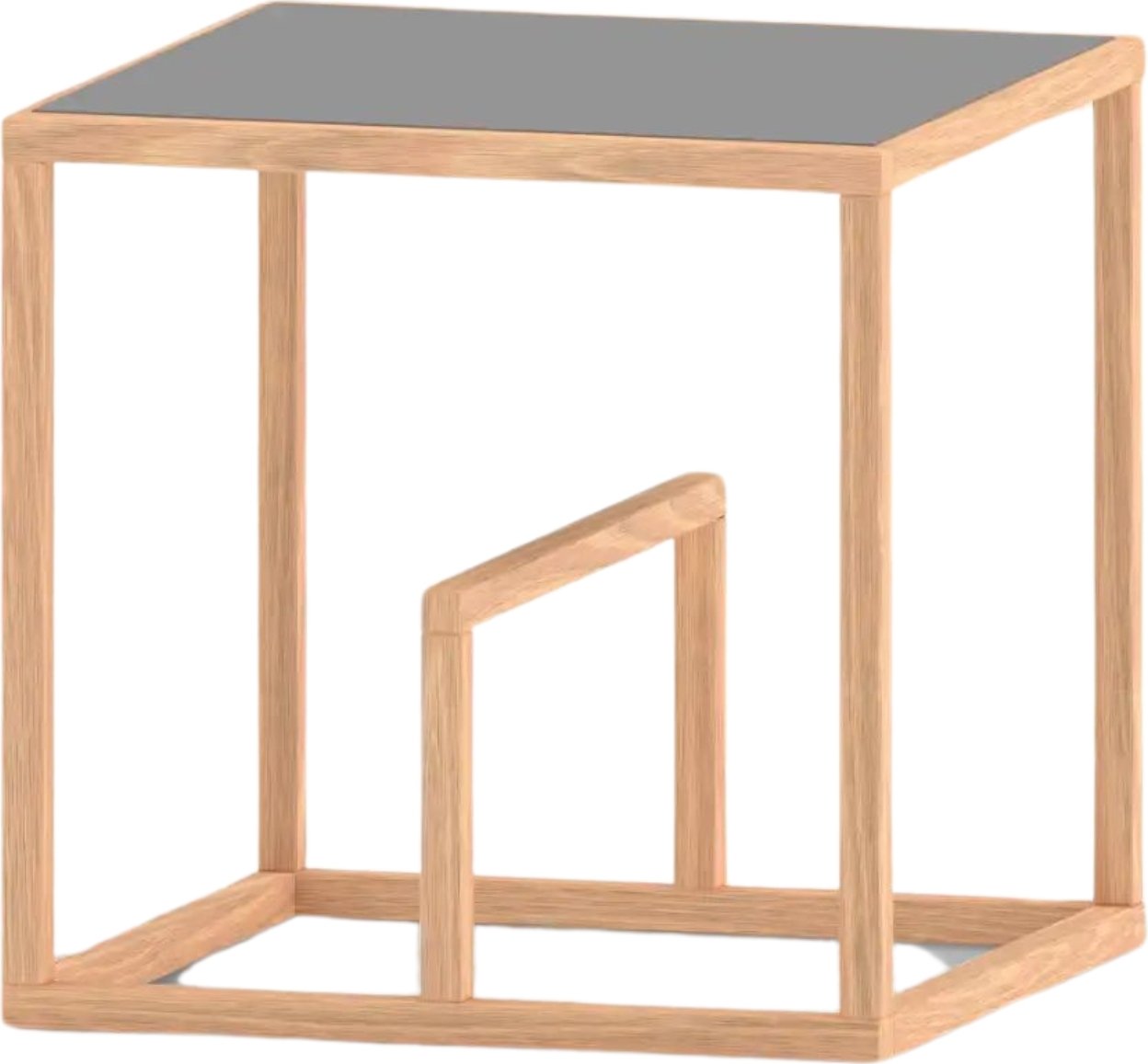 Regał modułowy Text Block pojedynczy jasnoszary jesion