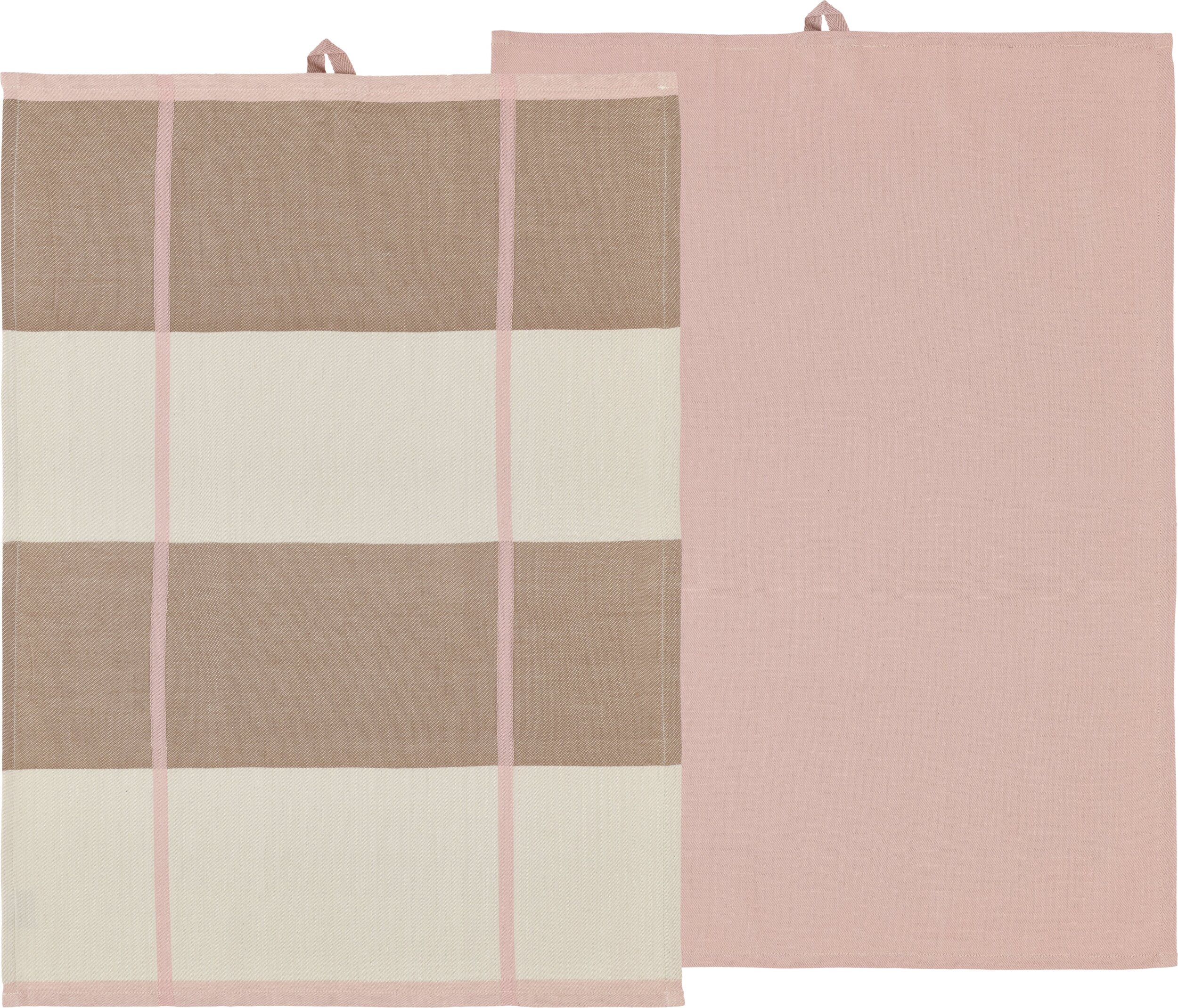 Ścierki kuchenne Blocks 50 x 70 cm różowe 2 szt.