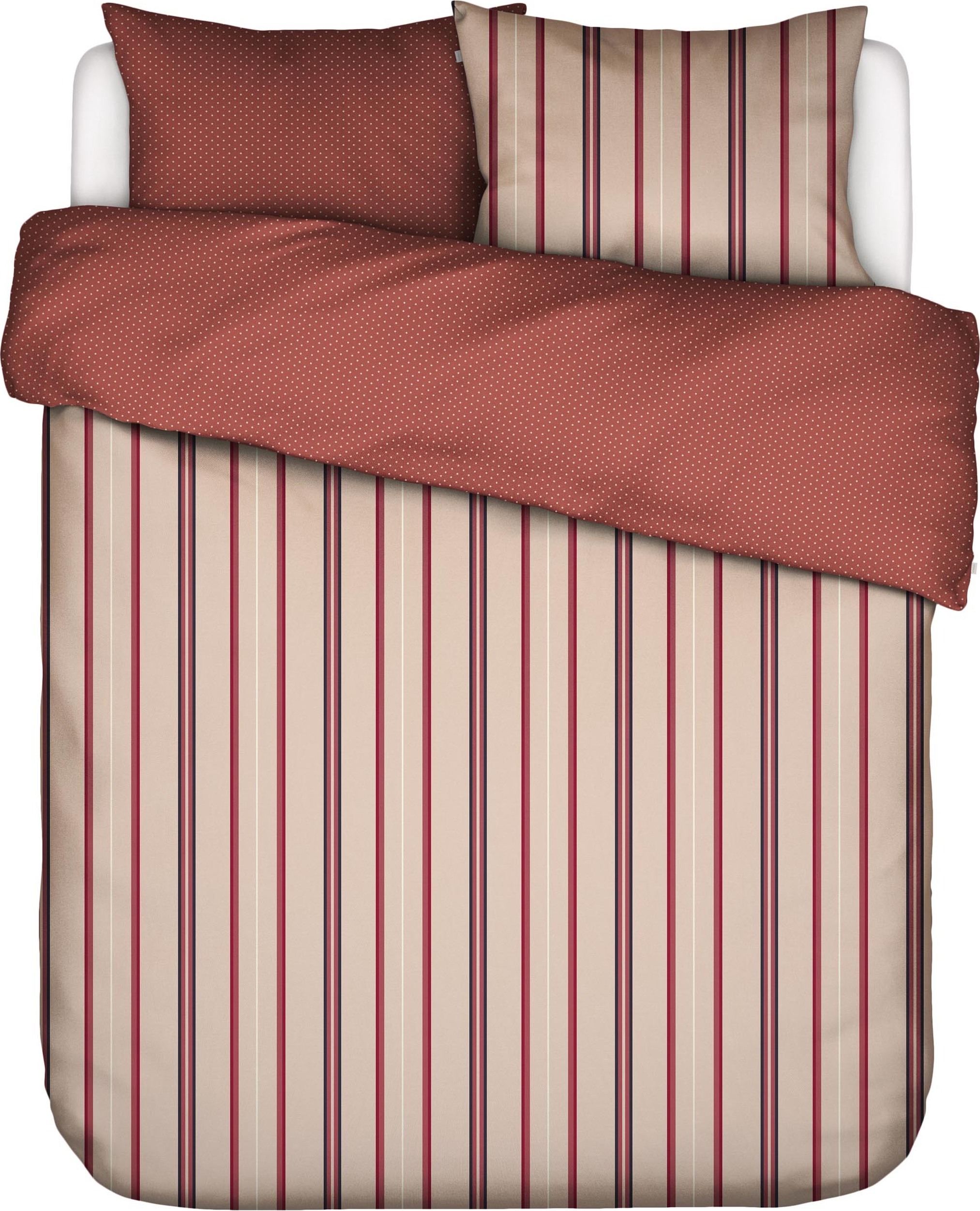 Pościel Meryl 240 x 220 cm różowa z 2 poszewkami na poduszki 60 x 70 cm zapięcie flap