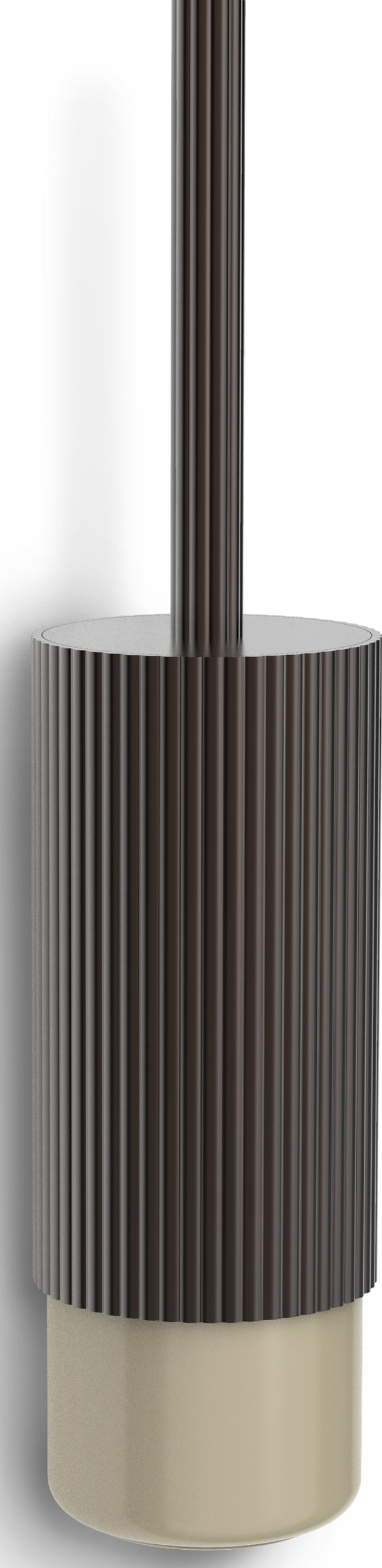 Szczotka do WC Of Line brązowa ścienna z piaskową podstawą