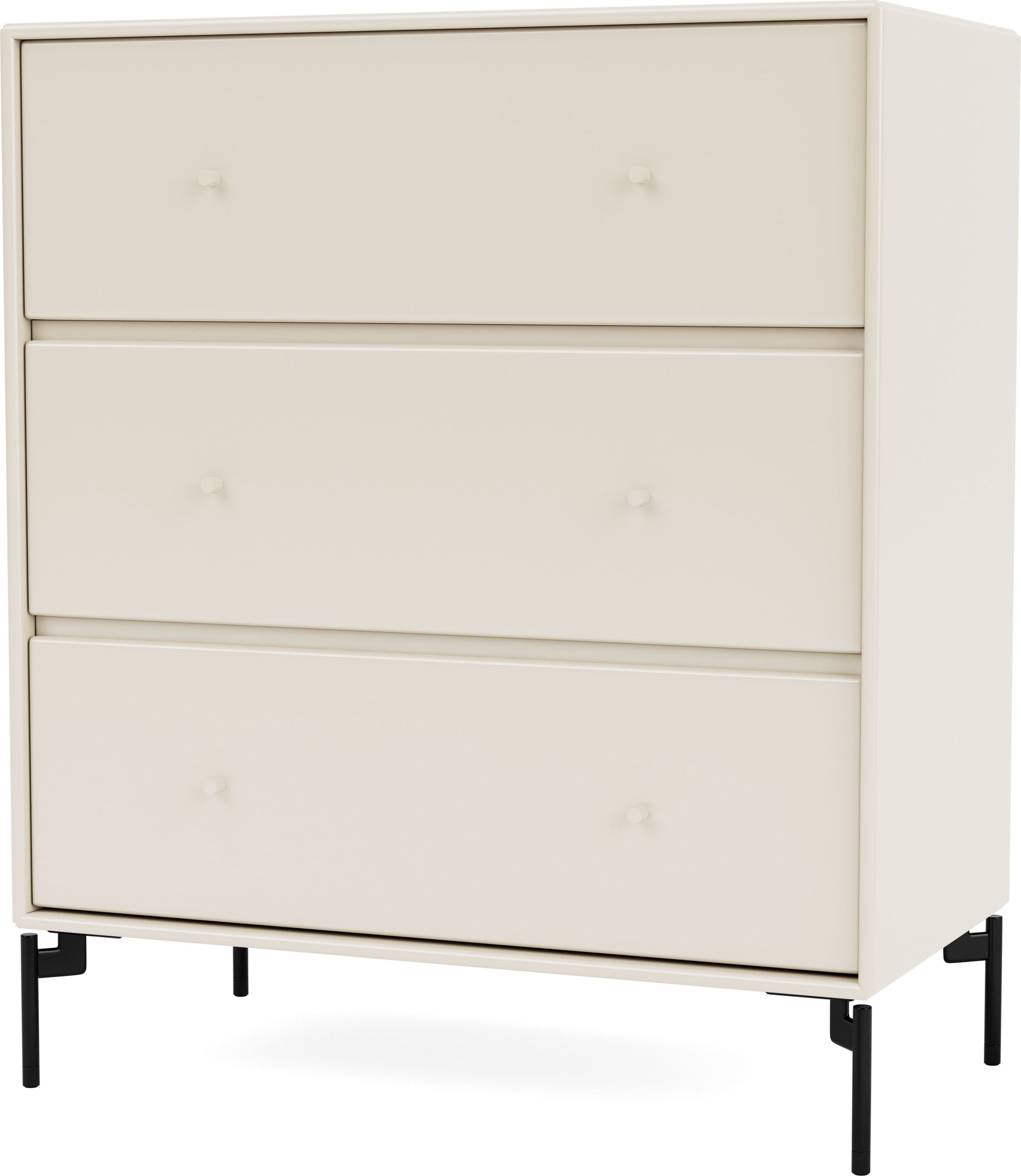 Komoda Carry jasnobeżowa na czarnych nogach