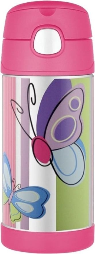 Butelka termiczna ze słomką FUNtainer motyl 355 ml