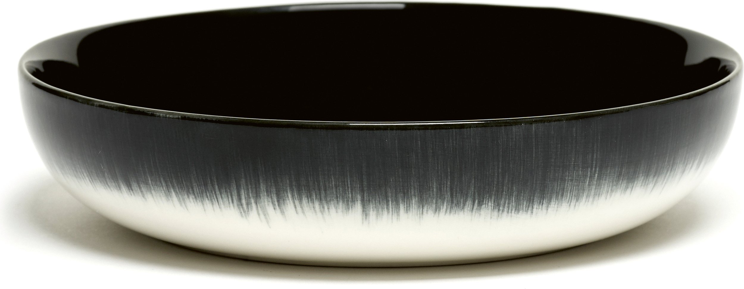 Talerz głęboki Dé B 18,5 cm czarno-biały