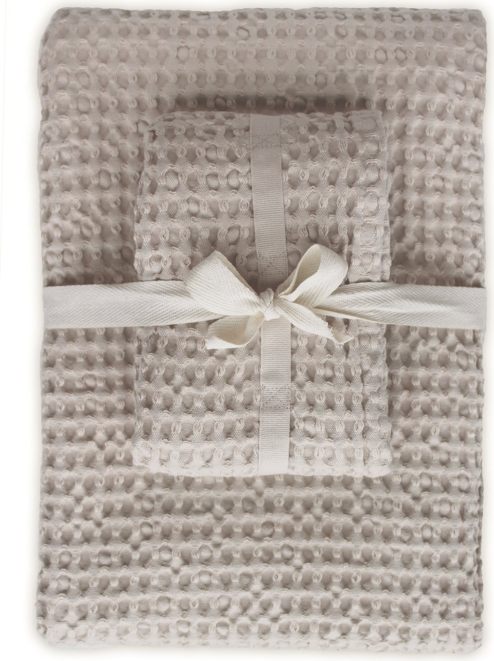 Ręczniki Big Waffle jasnobeżowe 2 szt.