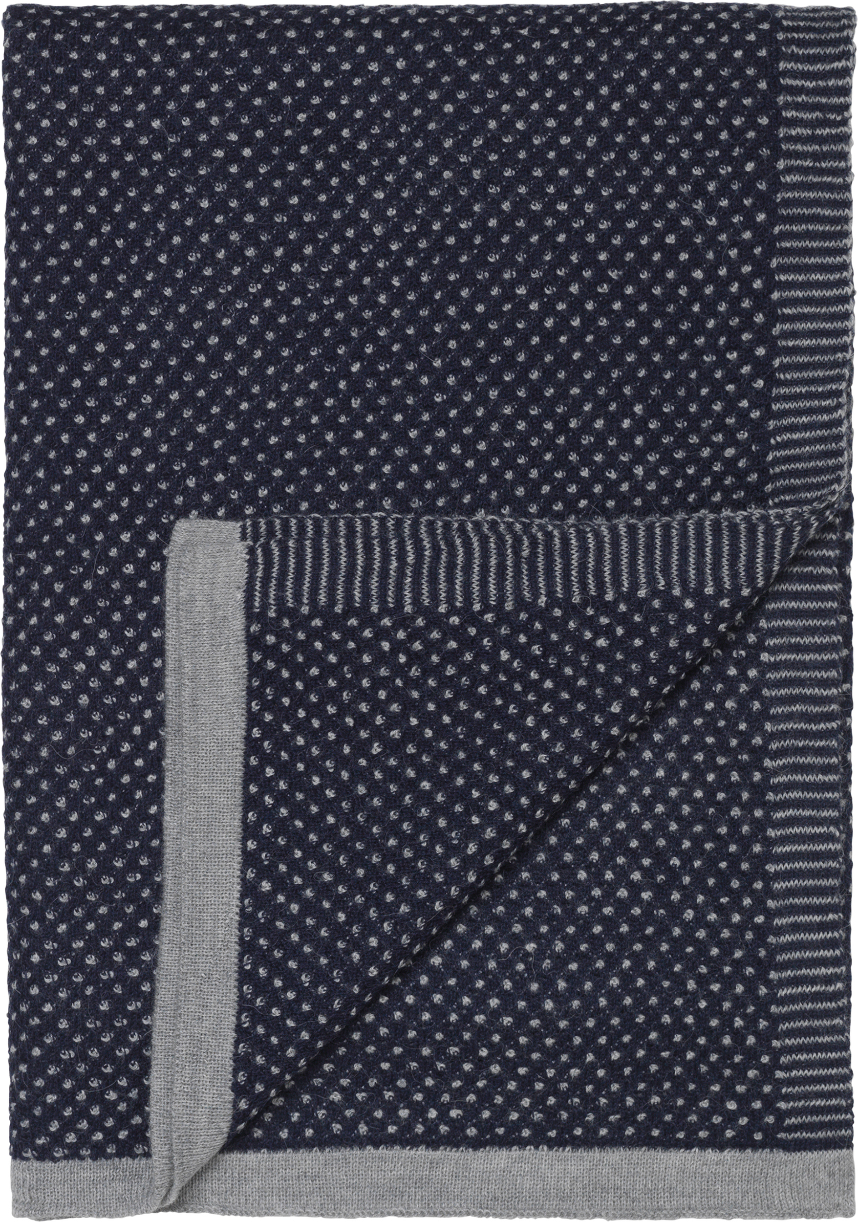 Koc Raindrops 130 x 180 cm ciemnoniebieski