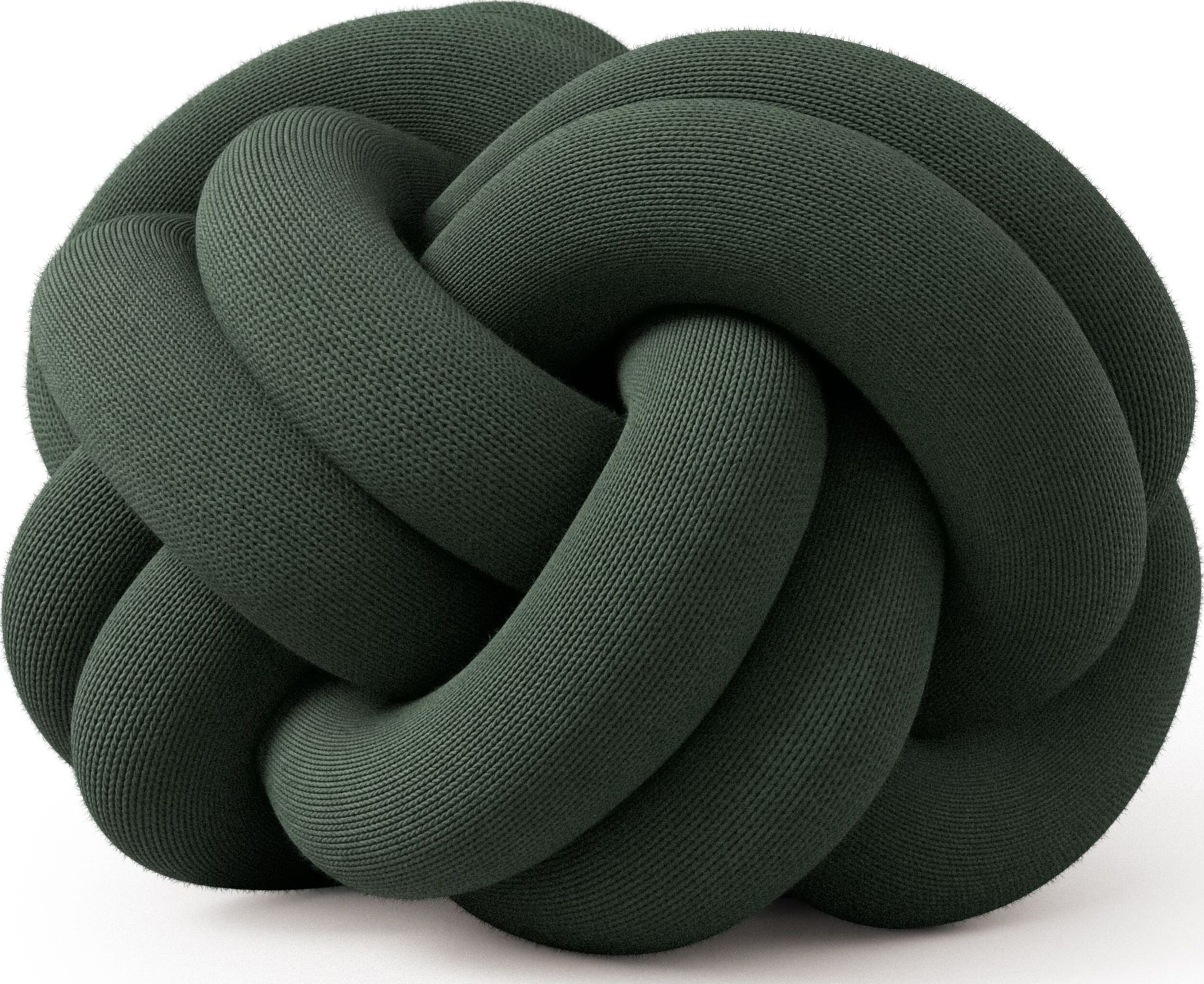 Poduszka dekoracyjna Knot ciemnozielona