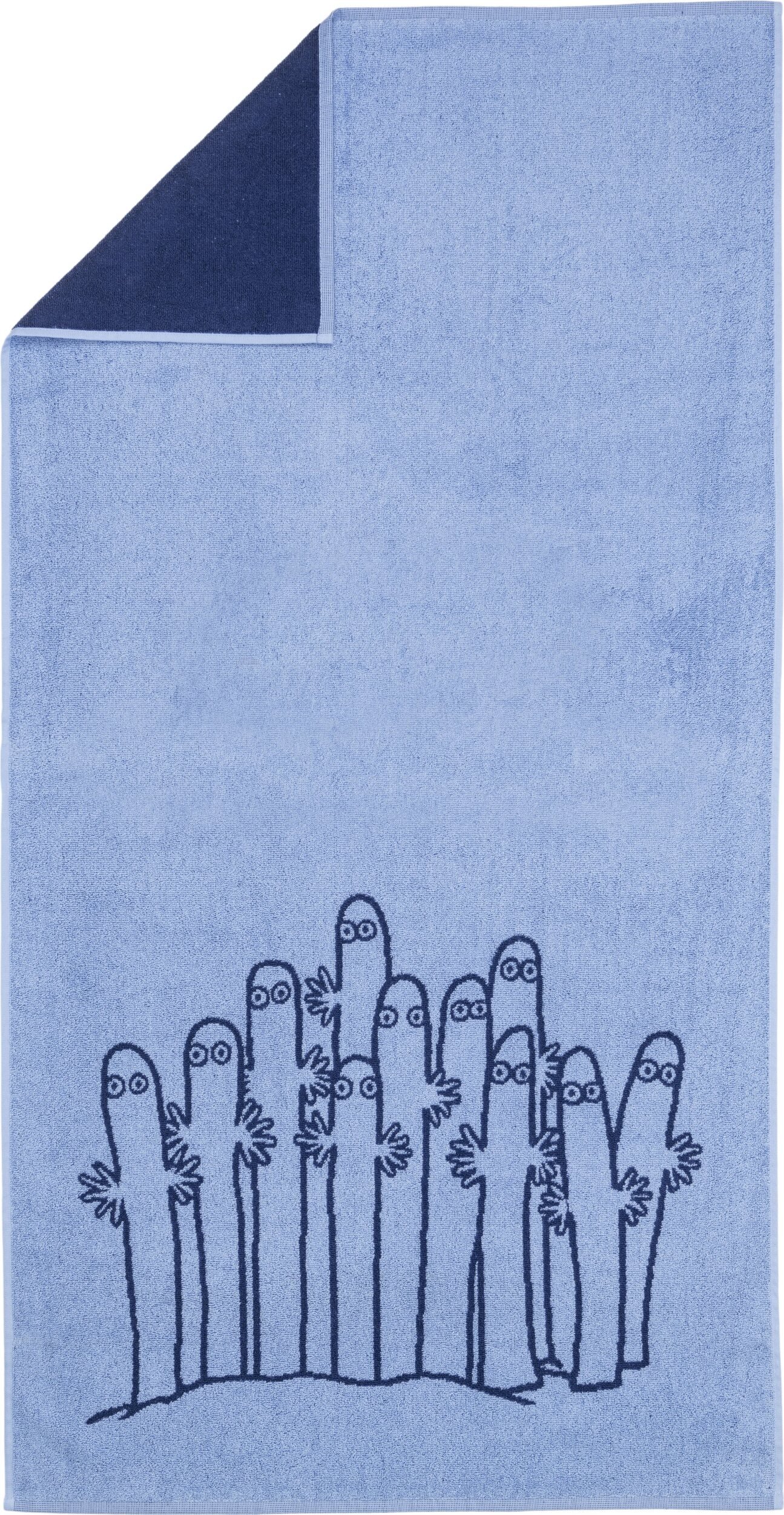 Ręcznik Arabia Finland Muminki Hatifnatowie 70 x 140 cm niebieski