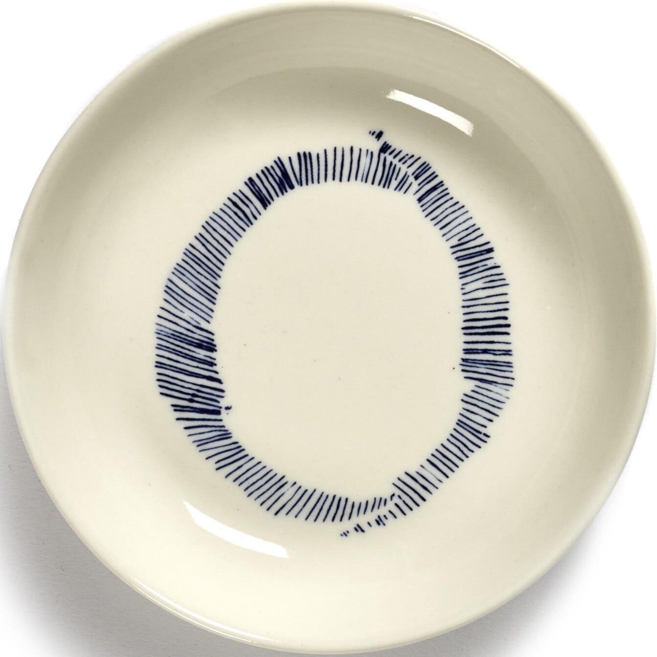 Miski Feast 11,5 cm biało-niebieskie 4 szt.