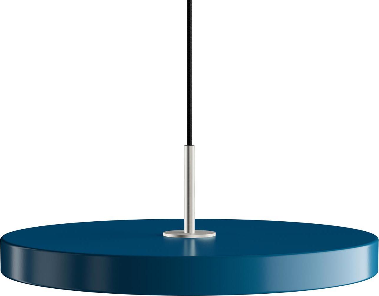 Lampa wisząca Asteria petrol ze srebrnym mocowaniem