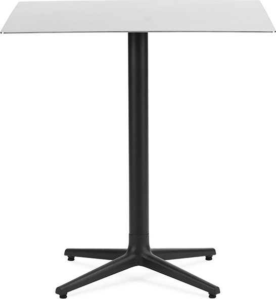 Stół Allez kwadratowy 70 cm z blatem stalowym na czterech nogach