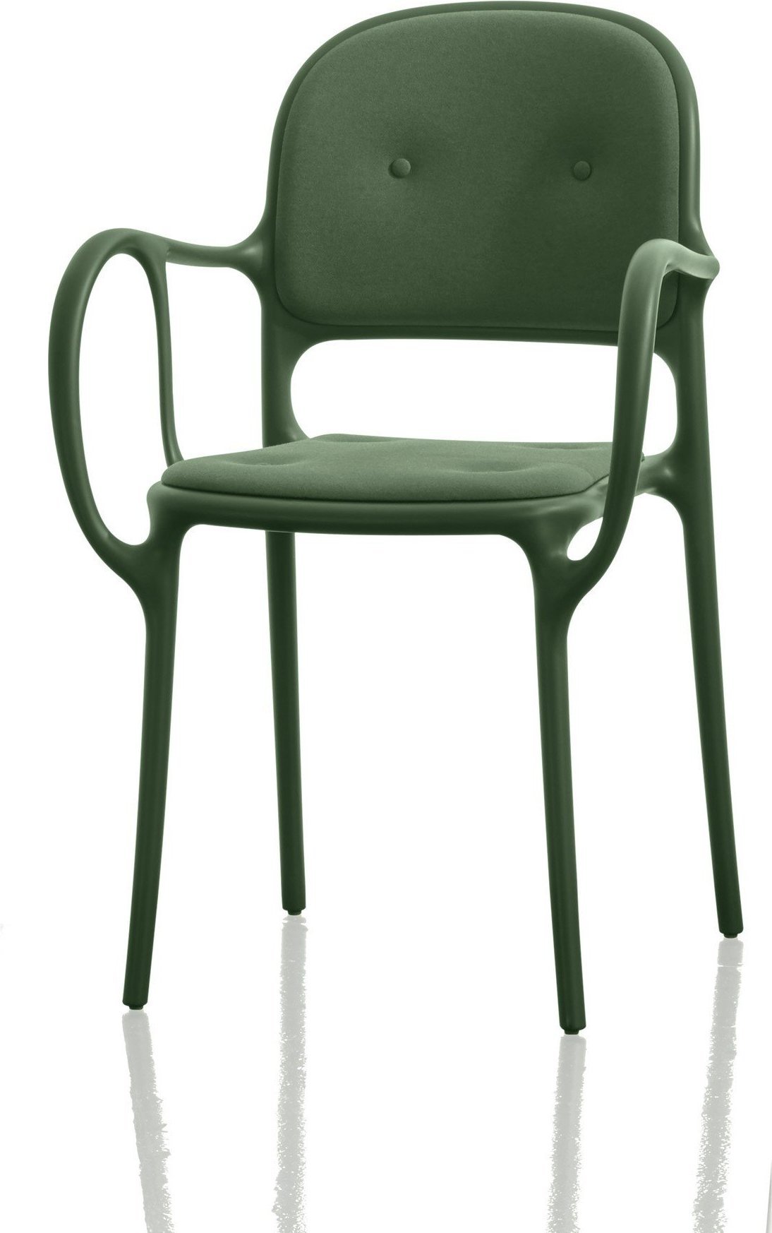 Krzesło Mila tapicerowane ciemnozielone