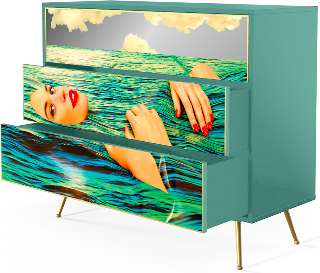 Szafka Toiletpaper Seagirl z 3 szufladami