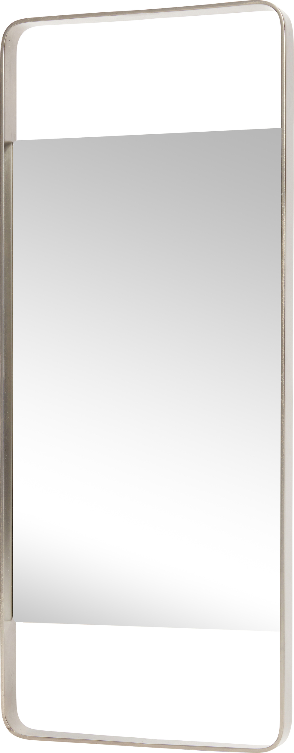 Lustro ścienne Hübsch prostokątne 76 cm srebrne