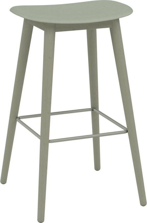 Stołek barowy Fiber 75 cm szarozielony