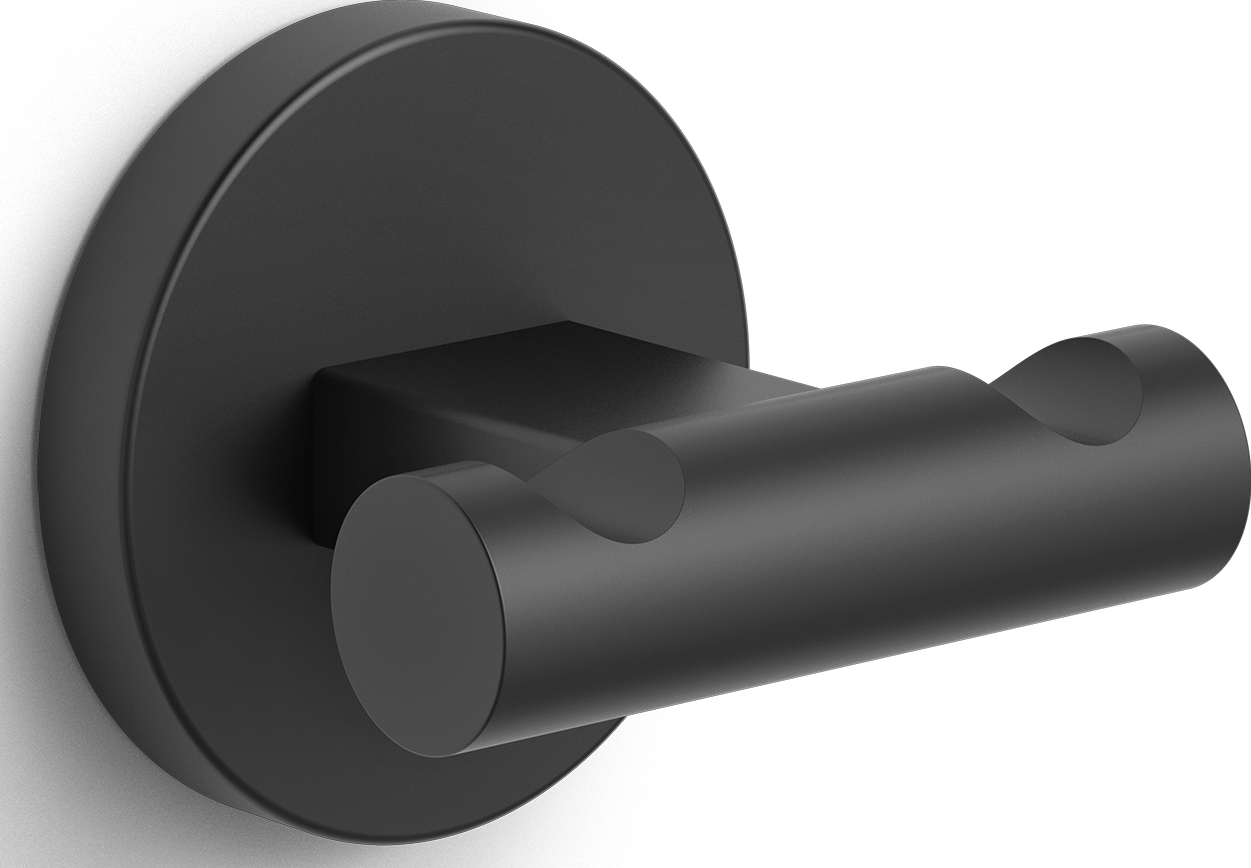 Wieszak haczyk na ręcznik Scala podwójny czarny