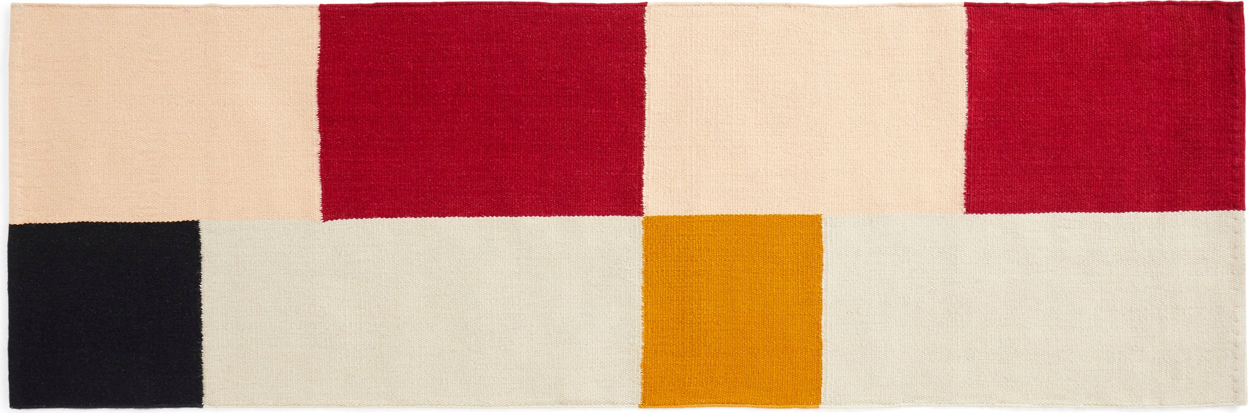 Dywan Ethan Cook Flat Works 80 x 250 cm beżowo-czerwony