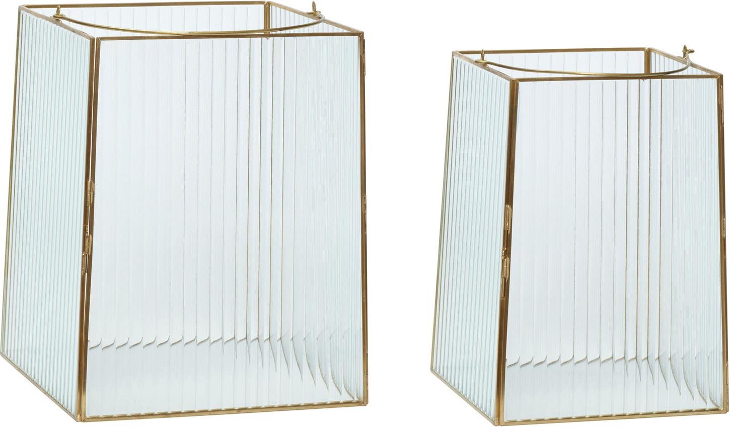 Lampiony Hübsch szklane 2 szt.