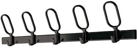 Wieszak listwa Birds On A Wire czarny 5 wieszaków