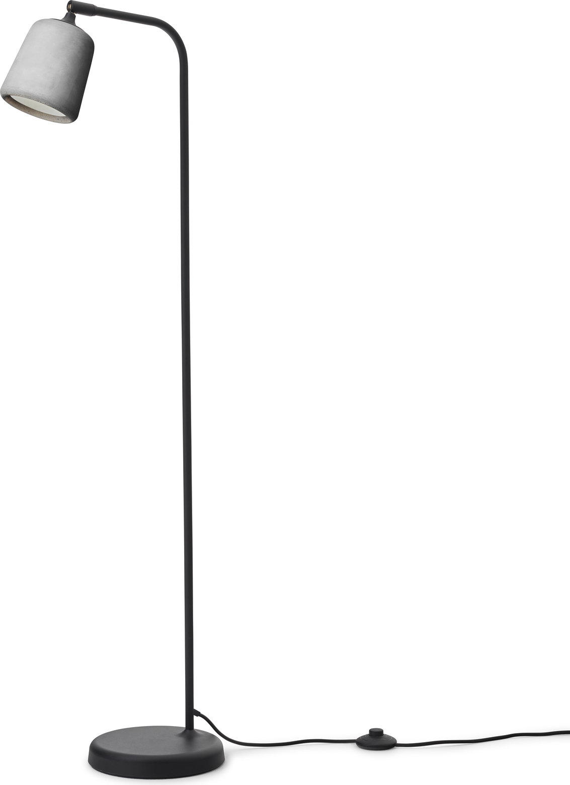 Lampa podłogowa Material 125 cm jasnoszara betonowa