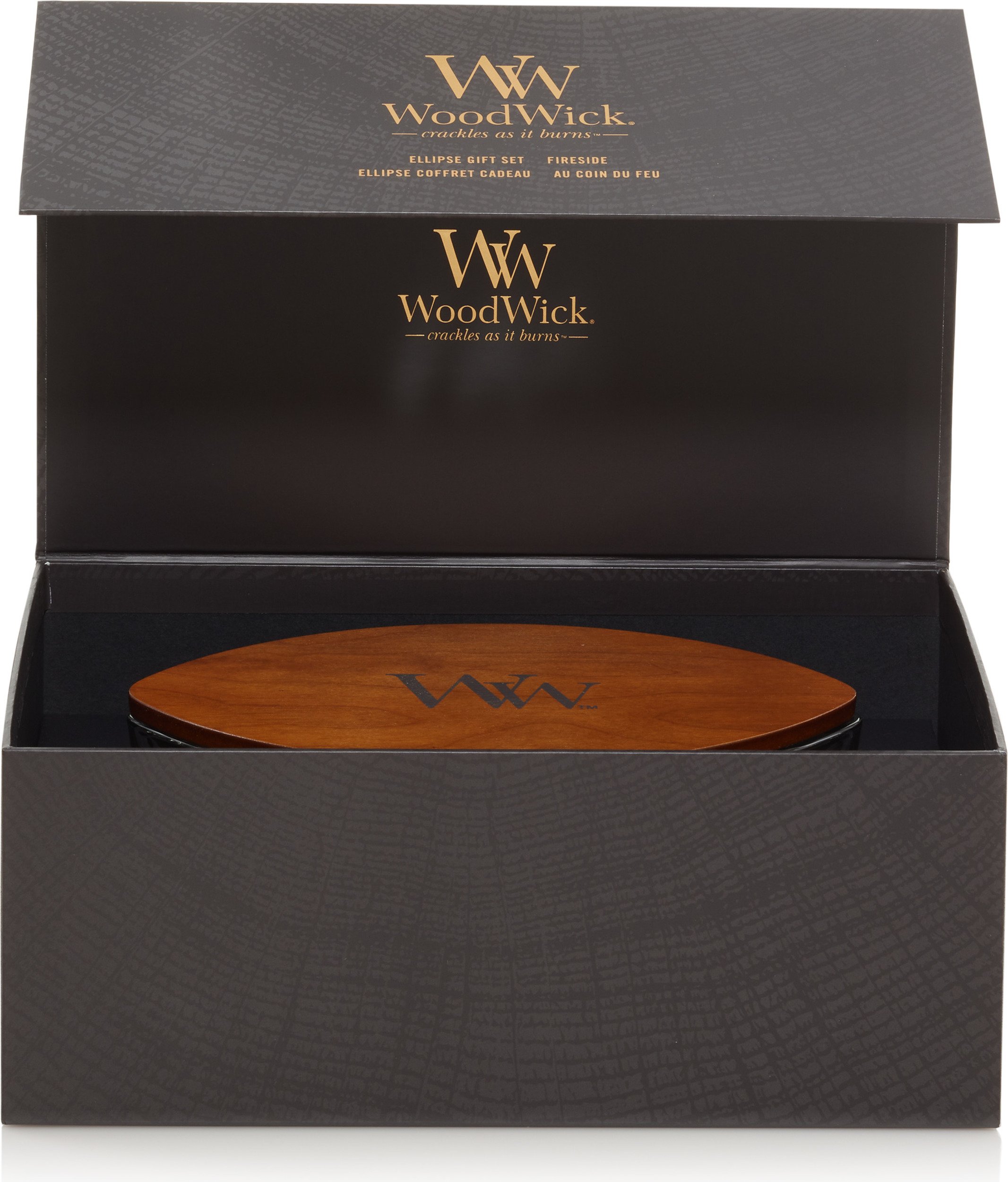 Świeca Hearthwick WoodWick Fireside w opakowaniu prezentowym