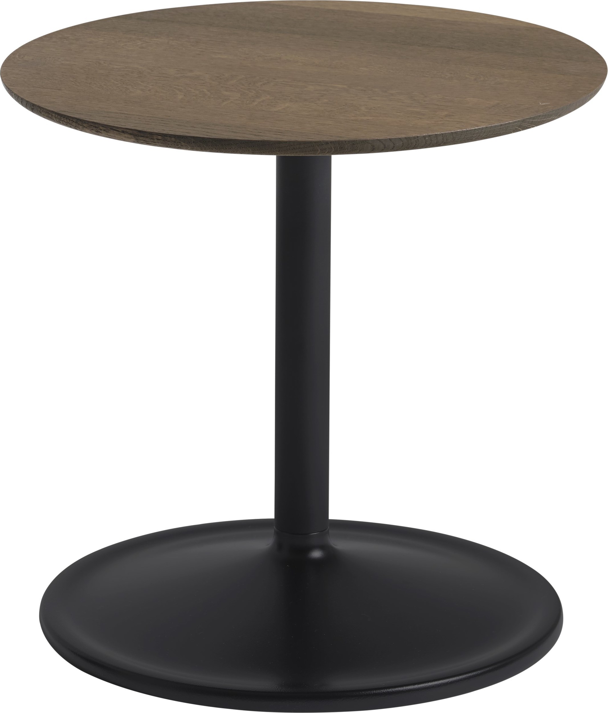 Stolik boczny Soft 41 x 40 cm ciemny dąb na czarnej nodze