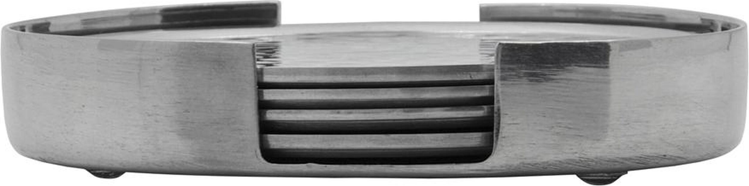 Podkładki pod szklanki Coaster srebrne 5 szt.