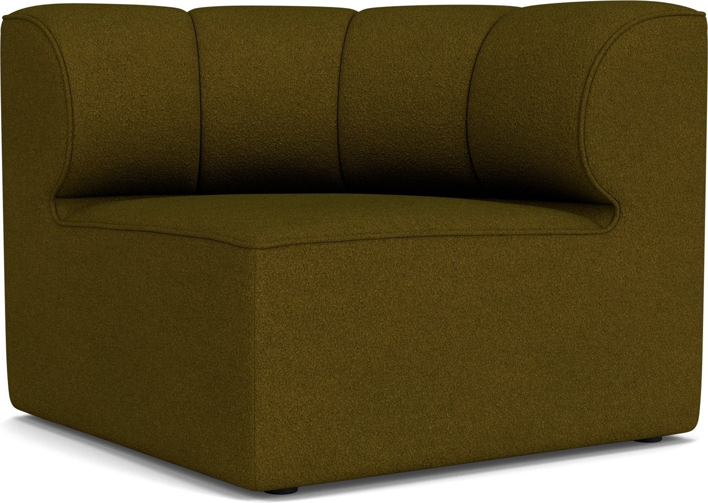 Narożnik lewostronny sofy modułowej Eave Seamline Concave ciemnozielony