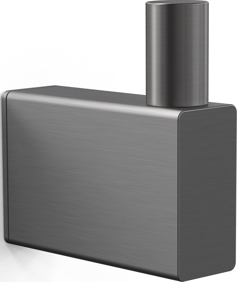 Wieszak na ręcznik Linea grafitowy pojedynczy z powłoką PVD