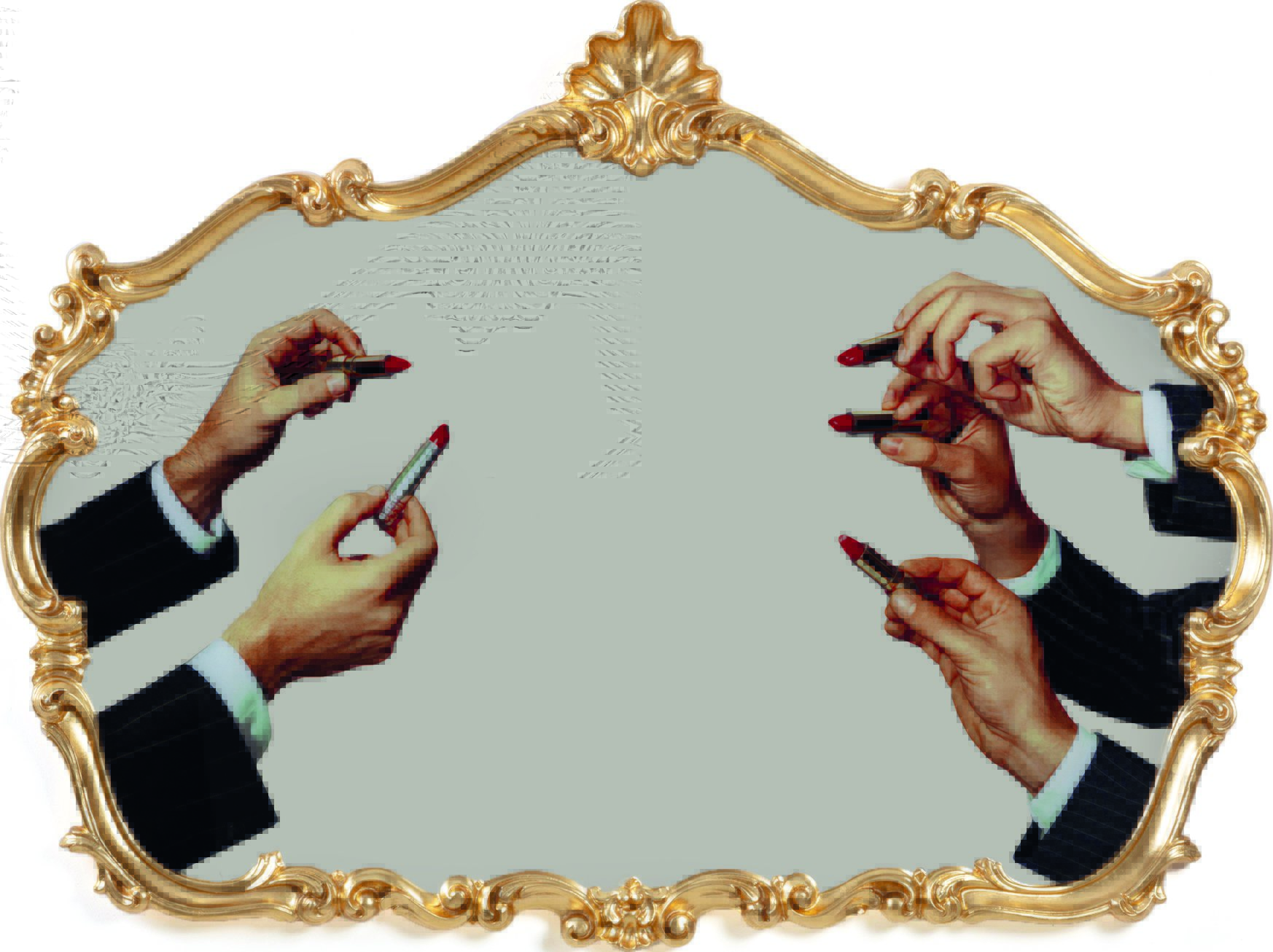 Lustro Seletti Wears Toiletpaper Baroque Lipstick 120 cm