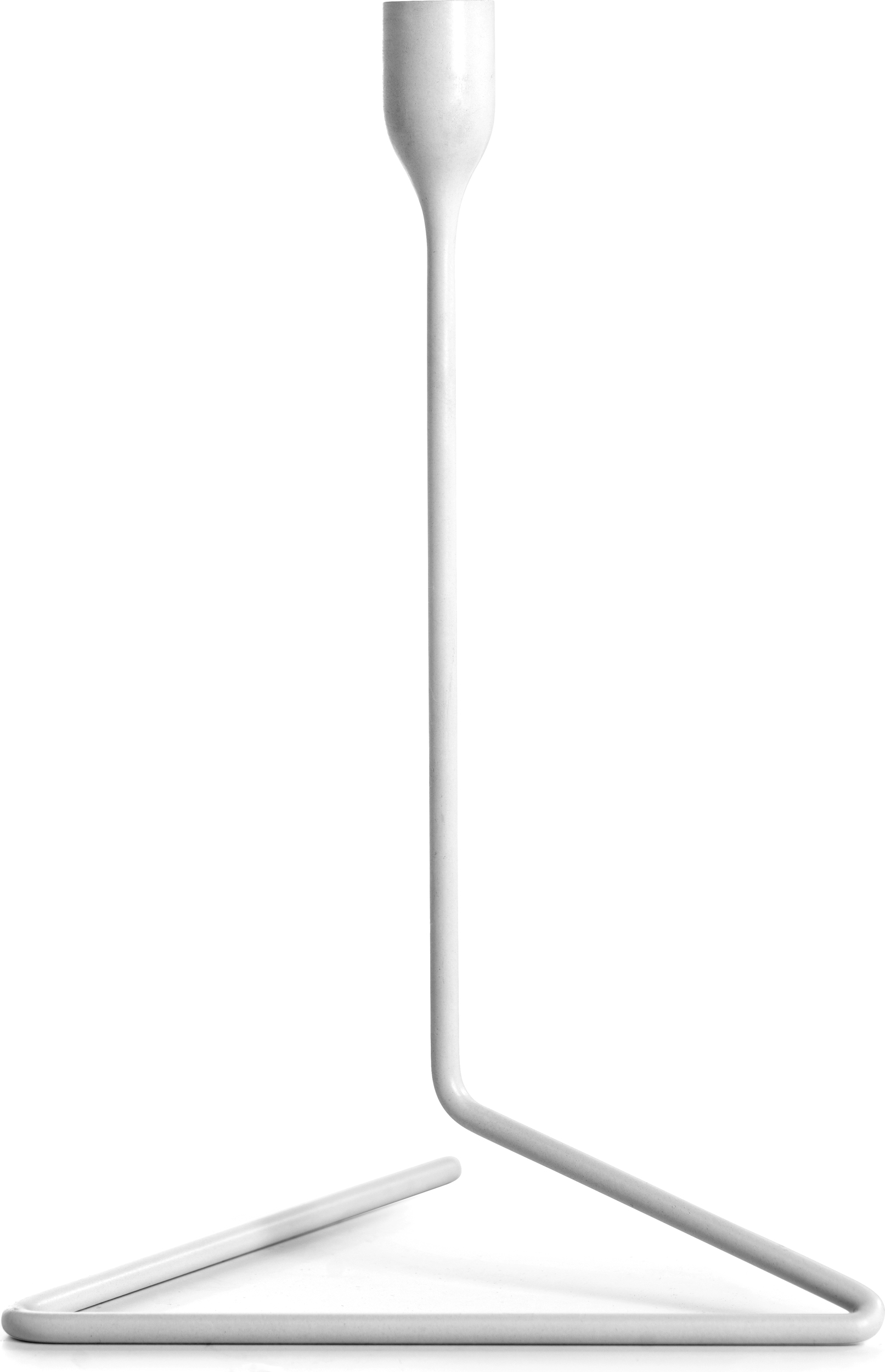 Świecznik na klasyczną świecę Puzzle 26 cm biały