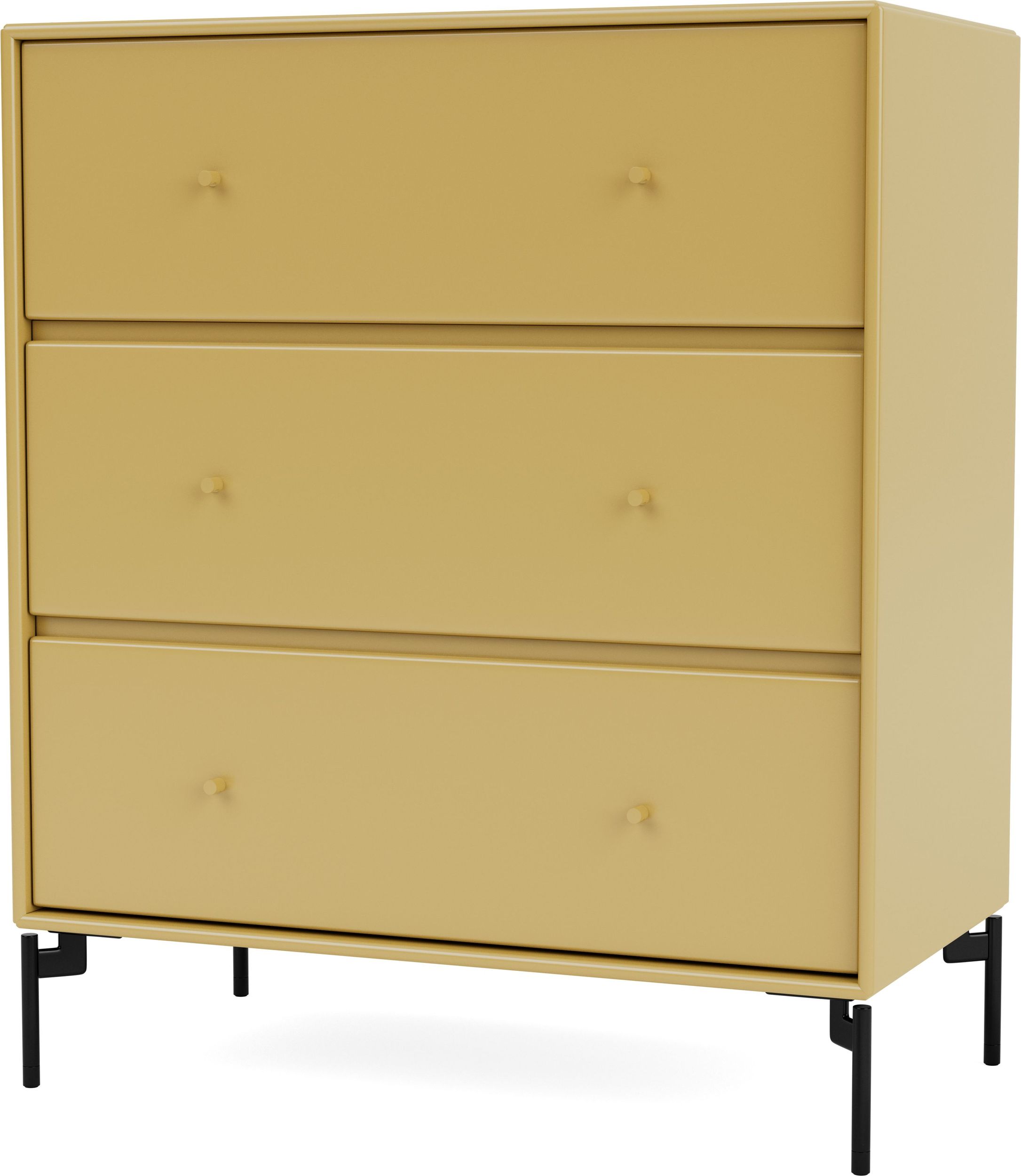 Komoda Carry musztardowa na czarnych nogach