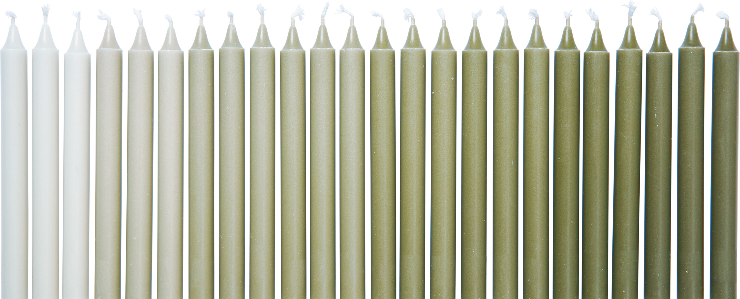 Świece LED Ombre odcienie zieleni 24 szt.