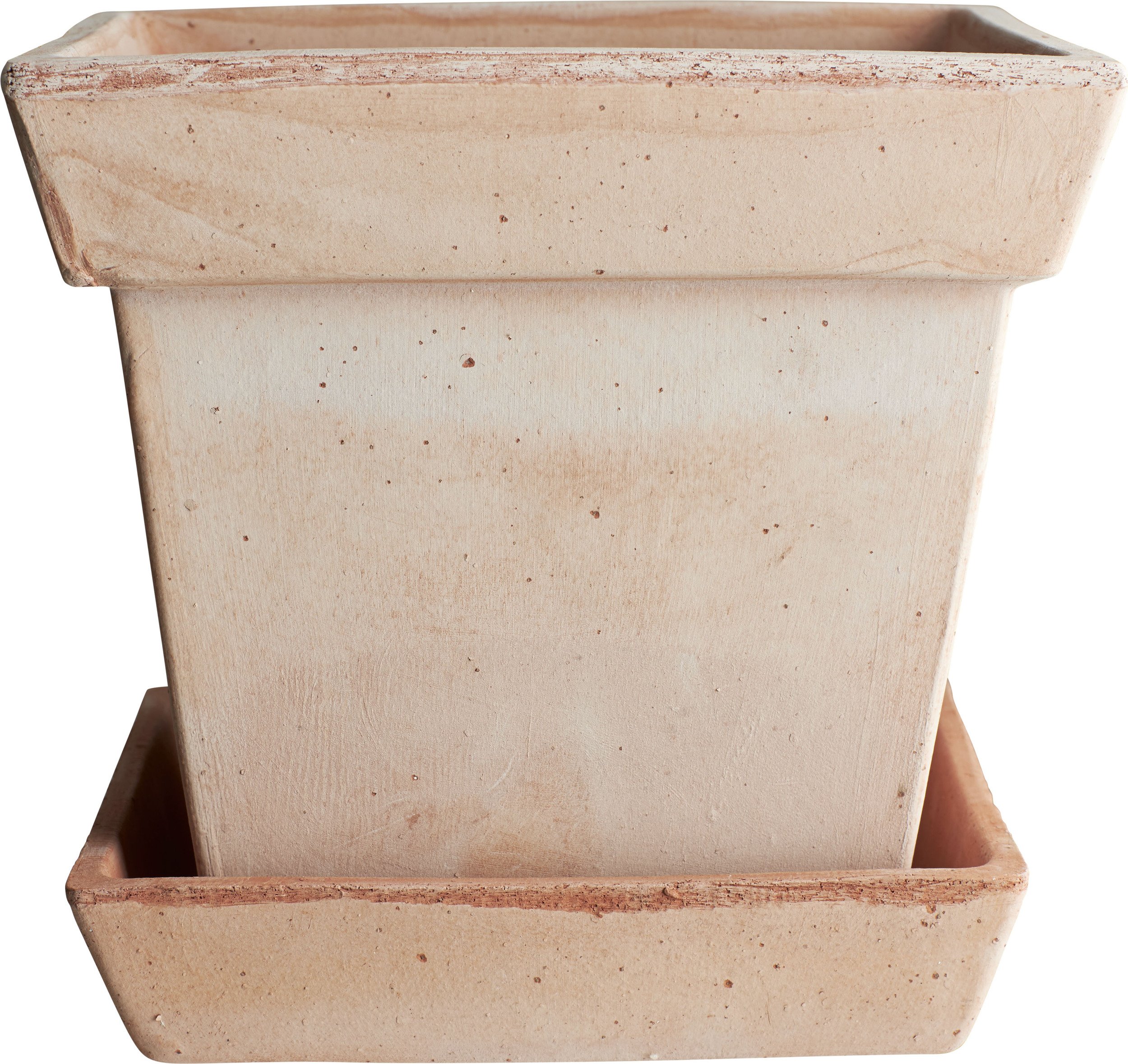 Doniczka Gaia 25 cm różowa z podstawką