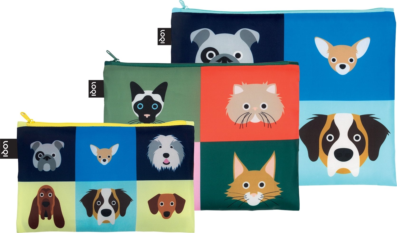 Saszetki LOQI Artist Stephen Cheetham z recyklingu 3 szt.