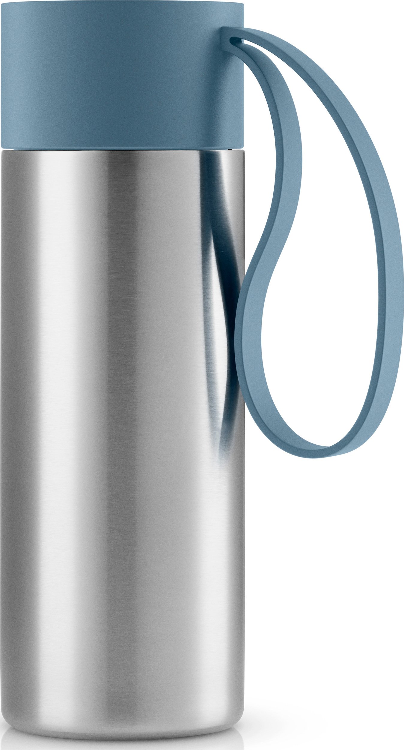 Kubek termiczny To Go Cup z recyklingu z uchwytem niebieskim