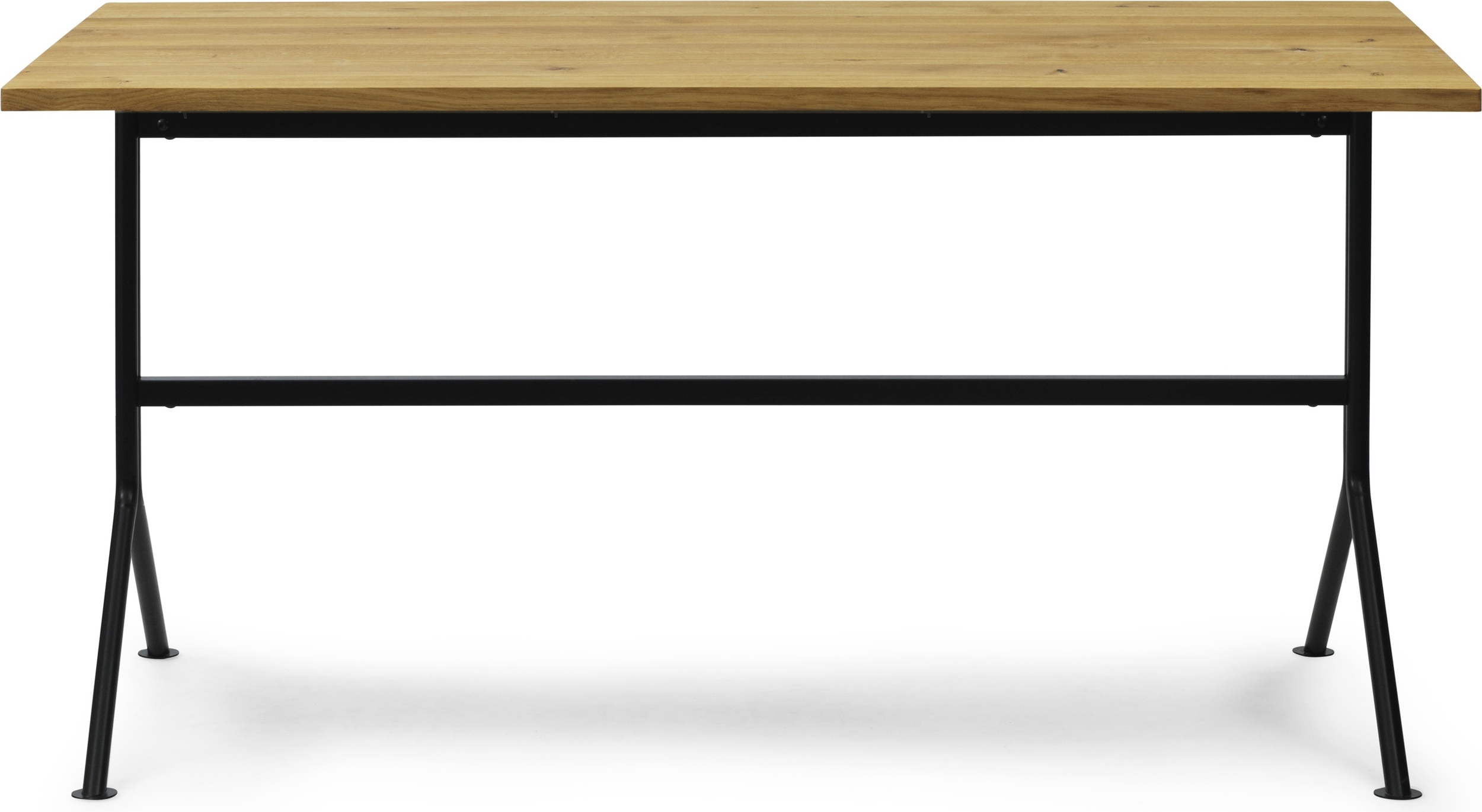 Biurko Kip 150 cm naturalny dąb na czarnych nogach