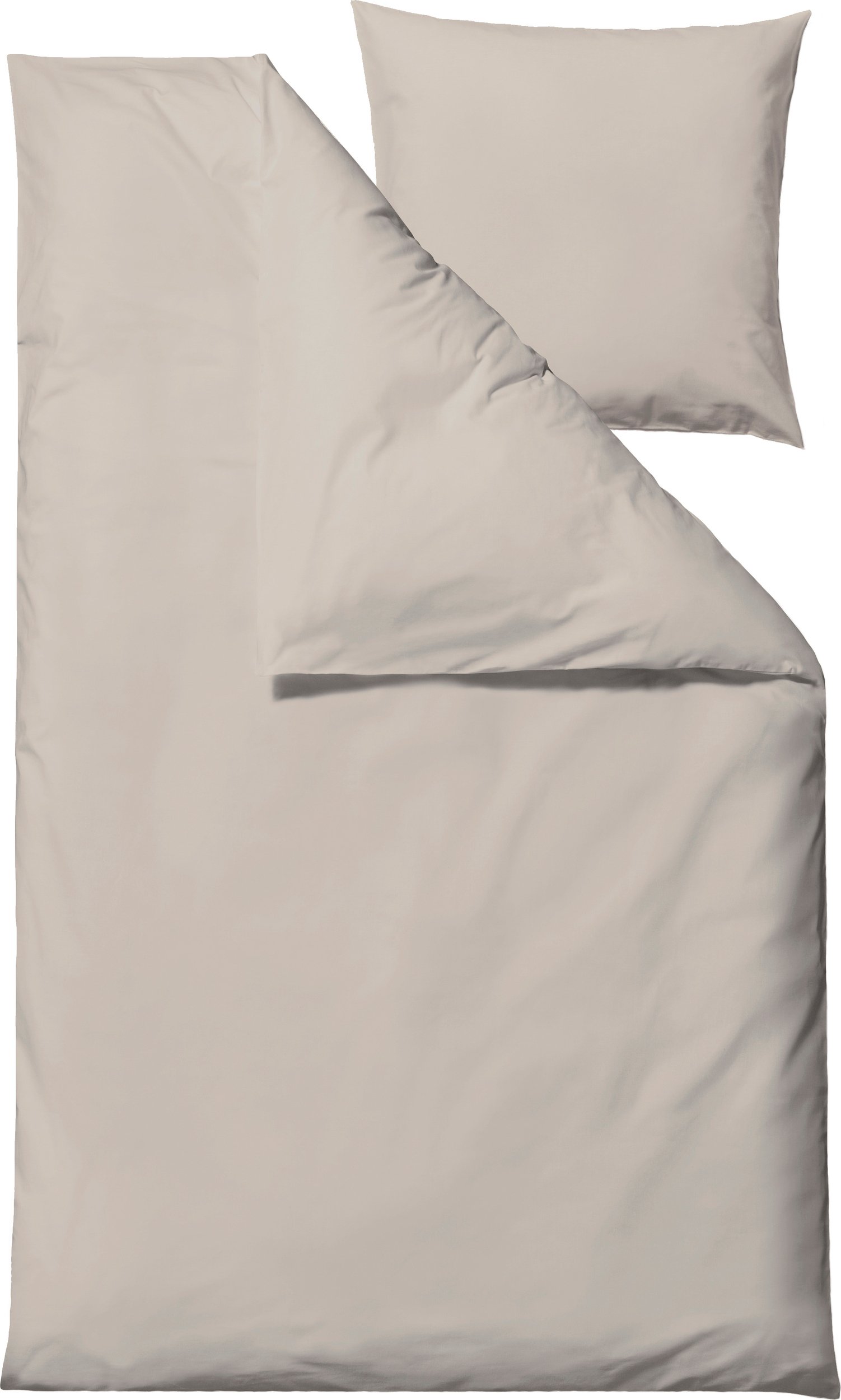Pościel Whisper 140 x 200 cm beżowa z poszewką na poduszkę 60 x 63 cm