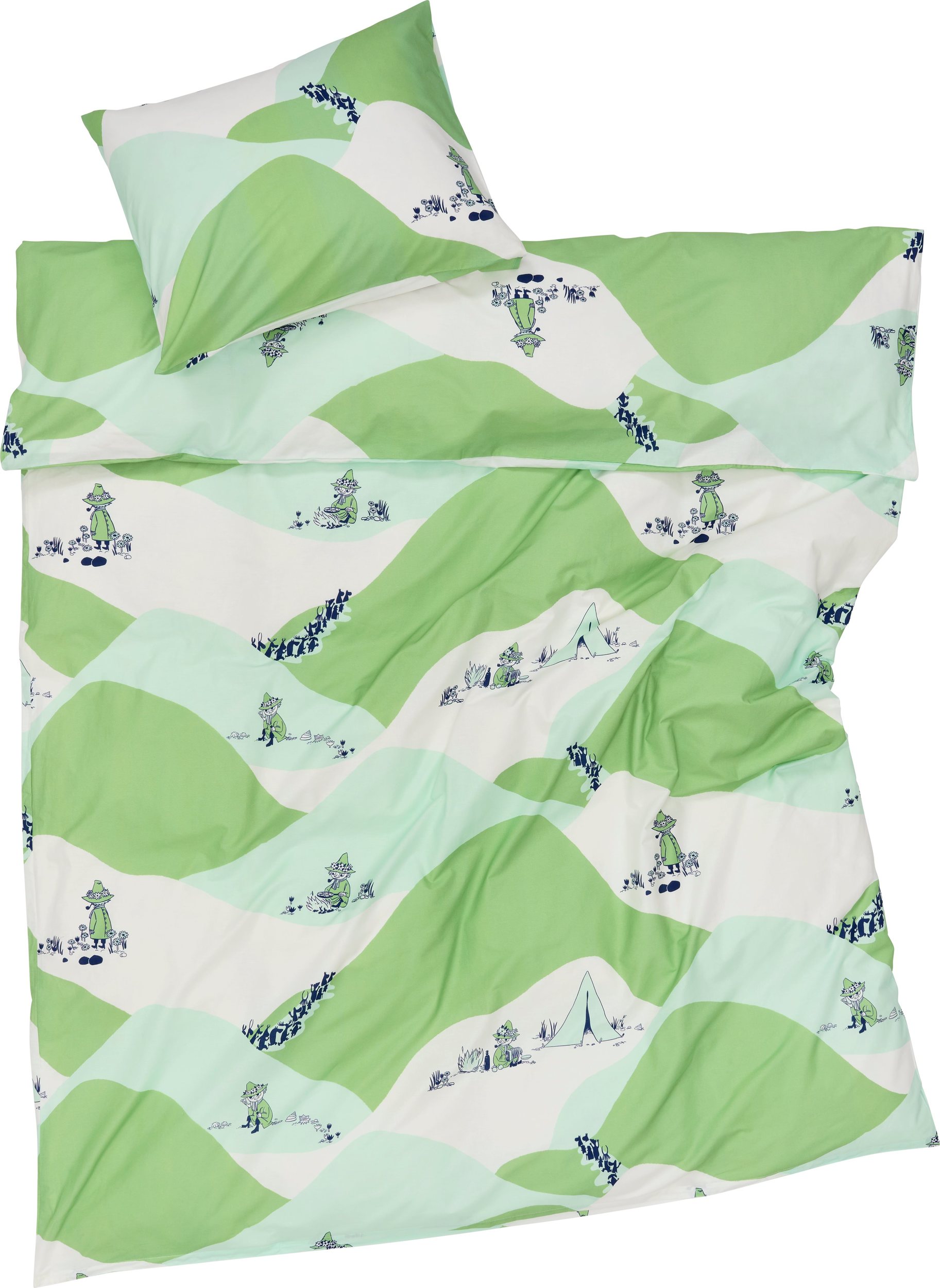 Pościel Arabia Finland Muminki Włóczykij 150 x 210 cm z poszewką na poduszkę 50 x 60 cm