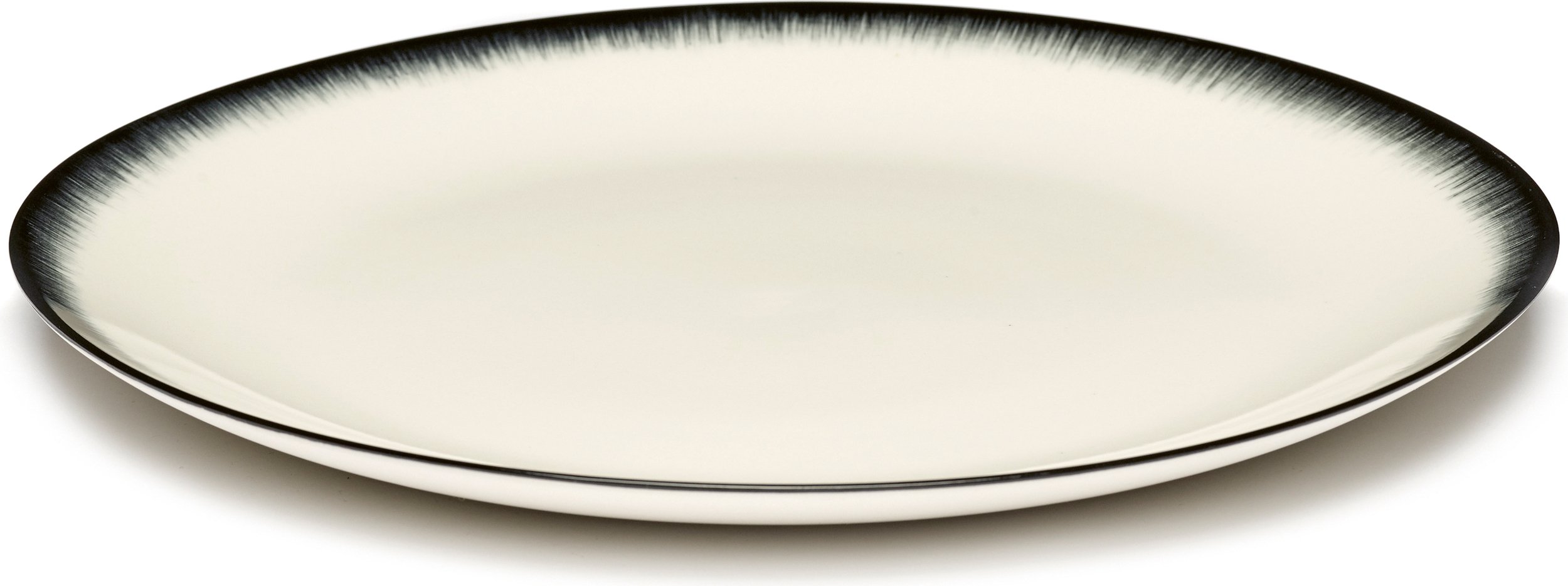 Talerz obiadowy Dé 3 28 cm czarno-biały