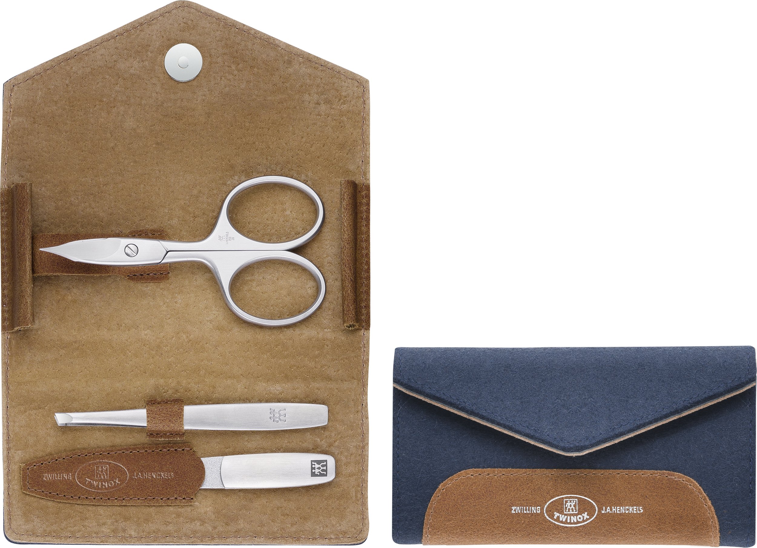 Akcesoria do manicure Twinox z nożyczkami w filcowym etui 3 el.